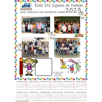 Calendrier Éphéméride Imprimé École