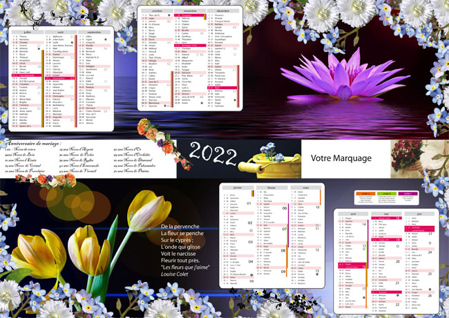 Calendrier Fleuriste